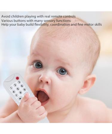 Baby Teether Simulation Remote Control Shaped Various Button Soft Silicone Teething Toy (Beige) - Buy Online on GoSupps.com
