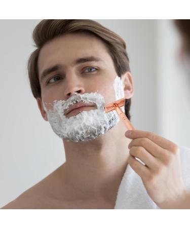 Premium Safety Razor - Reusable Double Edge Metal Shaver for Men & Women | Anti-Slip Long Handle | Perfect for Travel - Buy Online on GoSupps.com