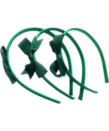 AYNKH 3 Pieces School Bows Headbands Alice Bands Girls Uniform Colours Ribbon Bow Set Hair Accessories Birthday Gift Green - Buy Online on GoSupps.com