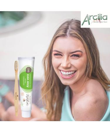 ARCILIA - DUO ALOE VERA* TOOTHPASTE + ARGILETZ ECOLOGICAL BAMBOO TOOTHBRUSH - Buy Online on GoSupps.com