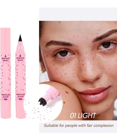 Freckle Stamp - Waterproof Air Cushion Freckle Stamp | 2-in-1 Liquid Freckle Remover | Sweat-Resistant Face Chest Pen | Faux Freckles Stamps Eye D - Buy Online on GoSupps.com