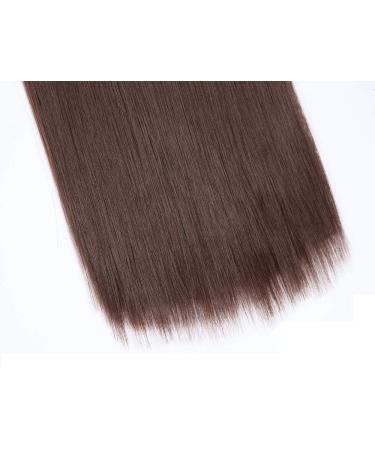 16" One Piece Secret Wire In Hair Extensions Synthetic Straight Hairpiece Natural Invisible Wire String - Medium Brown(Length:40CM Weight:90g) - Buy Online on GoSupps.com