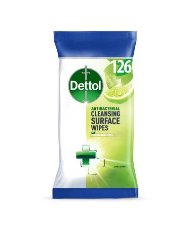 Dettol Wipes Antibacterial Lime & Mint 126 Wipes 126 count (Pack of 1)