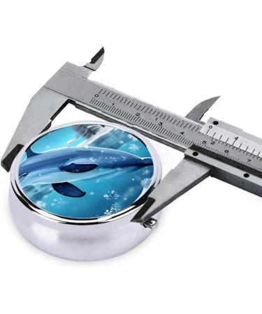 Buy Winter the Dolphin Round Pill Box | 3 Compartment Portable Travel Organizer for Pills - Buy Online on GoSupps.com