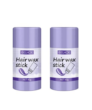 Hinourisha 2PCS Hair Wax Stick Hair Finishing Stick Edge Control Anti-Frizz Non-greasy Hair Pomade Stick Hair Wax Stick for Flyaways Edge Frizz Hair Finishing Stick Suitable for All Hair Types-40g #001