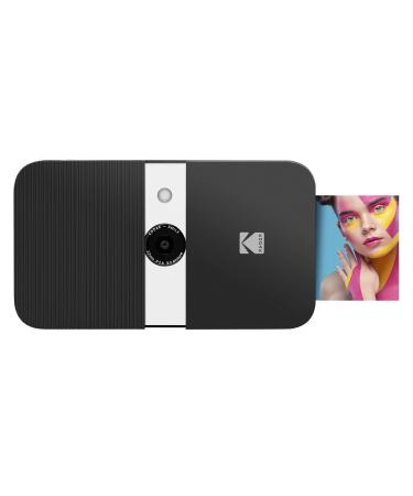 KODAK Smile Instant Print Digital Camera  Slide-Open 10MP Camera w/2x3 Zink Printer (Black/ White) Black Camera