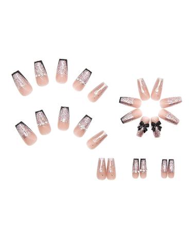Shop Wearable Ballet Nail Manicure - Black Diamond Butterfly Shiny Nails | International Shipping - Buy Online on GoSupps.com