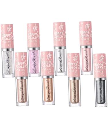 Angoily 8pcs Eye Shadow Metallic Eyeshadow Cream Eyeshadow Stick Korean Eyeshadow Glitter Makeup Eye Glitter Shimmer Eyeshadow Glitter Eye Liner Glitter Eyeshadow Liquid Highlighter Box