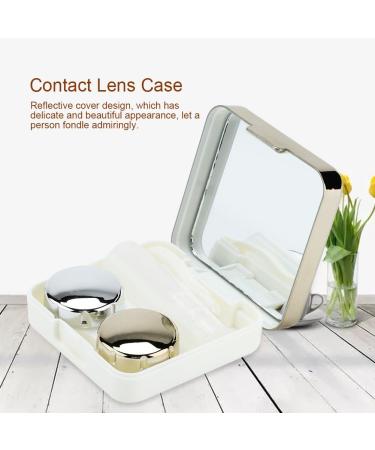 Buy Sonew Mini Portable Travel Lens Case Set - Myopia Eye Care Kit with Mirror Solution Bottle & Tweezers - Silver - Perfect for International Shipping - Buy Online on GoSupps.com