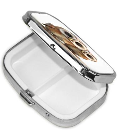 Funny Owl Pill Box | 2 Compartment Travel Organizer | Cute Small Pill Case for Pocket & Purse | Great Gift Idea - Buy Online on GoSupps.com