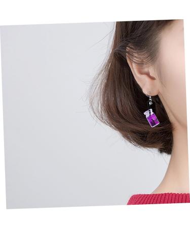 1 Pair Funny Earbob Earrings Earings for Women Ear Hook Jewelry Ear Dangle South Cute Girl 4.5X0.8cm Purple - Buy Online on GoSupps.com