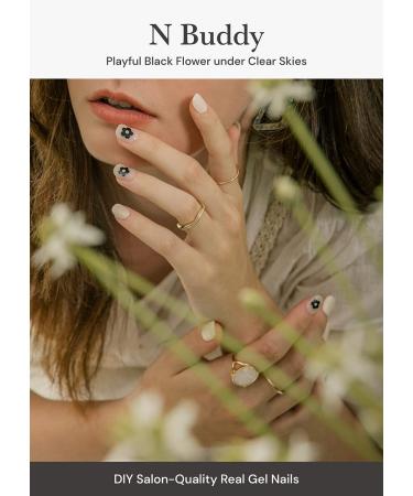 ohora Semi Cured Gel Nail Strips (N Buddy) - Salon-Quality, Long Lasting, Easy to Apply & Remove - White (Includes Prep Pads, Nail File, Wooden Stick) - Buy Online on GoSupps.com