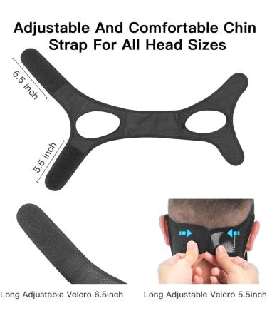 Neomen Adjustable Stop Snoring Chin Strap - Comfortable Snoring Solution in Black - Buy Online on GoSupps.com