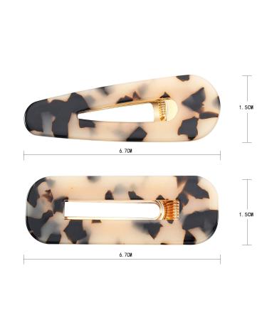 Colorful Geometric Acrylic Resin Hair Clips - 12 Piece Set for Women & Girls - Buy Online on GoSupps.com