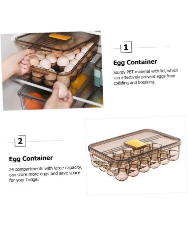 Healeved Box Egg Carton Refrigerator Eggs Fridge Egg Dispenser Fridge Egg Holder Egg Holders re-usable - Buy Online on GoSupps.com
