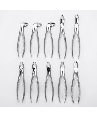 QNMM DISCH TIME 10PC Tooth Extraction Tongs Set for Dentists | Surgical Tooth Extraction Instruments for Adults - Buy Online on GoSupps.com