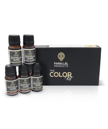 Parallel Products Spot Color Henna Color Kit - Henna Hair Dye - Color Palette - Tint Kit for Professional Spot Coloring - 3 Gram Mini-Collection Kit - Covers Grey Hair - Root Touch Up - (Color Kit) 5 Count (Pack of 1) - Buy Online on GoSupps.com
