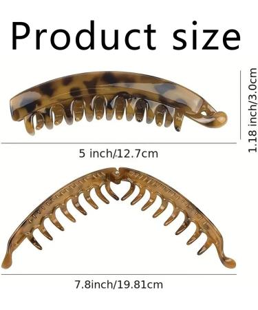 Banana Hair Clip 6 Women's Hair Clips Large Powerful Ponytail Clip Retro Banana Hair Clip Anti Slip Claw Clip Hair Accessories Very Suitable for Various Activities - Buy Online on GoSupps.com