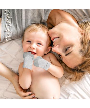 2Pack Silicone Teething Mitt for Babies | Pain Relief & Safety Glove | Teething Toys for 0-12 Months Grey - Buy Online on GoSupps.com
