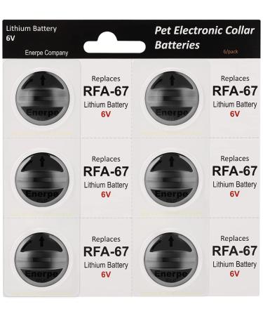 Enerpe RFA-67 RFA-67D-11 6V Replacement Battery Long-Lasting & High Capacity Compatible with PetSafe Electronic Collars Pack of 6