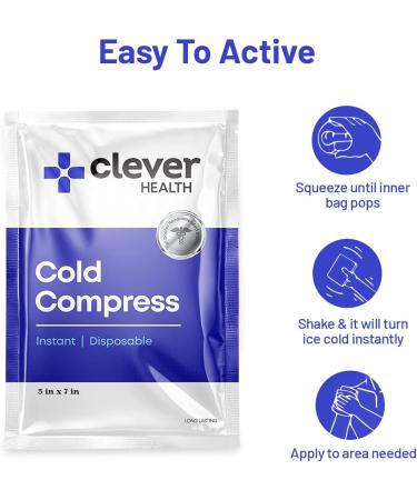 Instant Cold Packs - Disposable Ice Packs for Injuries, Swelling & Muscle Strains - 24 Pack, 5x7 in - Ideal for First Aid Kit & Athletes - Buy Online on GoSupps.com