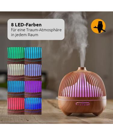 Sana Top Aroma Diffuser - 8 LED Lights 3 Timer Functions 2 Fog Modes | 550ml Capacity | Whisper Quiet Aroma Therapy for Lasting Wellness - Buy Online on GoSupps.com