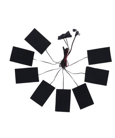 OKJHFD electric heating cushion 8-in-1 electric heating cushion 3 gears waterproof carbon fiber heating sheet USB-powered clothing foil set for indoor outdoor winter camping