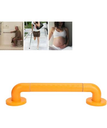 Non-Slip Stainless Steel Shower Handle with Night Light Rings - 35mm Diameter Durable Yellow Design for Safety - Buy Online on GoSupps.com