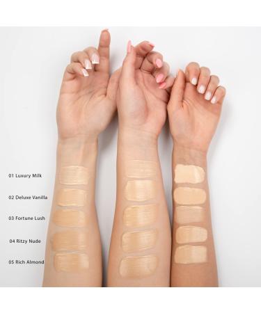 Ingrid Cosmetics - BB Cream Foundation Makeup for Combination Skin Covering & Waterproof Perfect Coverage & Natural Shine - 5 Shades - 01 Luxury Milk - Buy Online on GoSupps.com