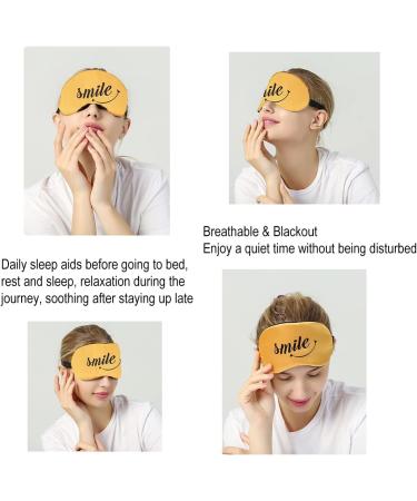 BOLAGAR Funny Sleep Eye Mask- Soft Blindfold for Women & Men | Adjustable Head Strap | Light Blockout Travel Sleep Mask in Yellow - Buy Online on GoSupps.com