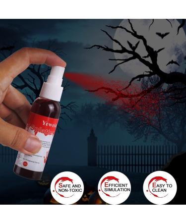 Fake Blood Kit for Halloween - Blood Splatter Costume Makeup for Zombie Vampire & Monster Cosplay | Includes 2.1Oz Spray 30g Gel & Sponges - Buy Online on GoSupps.com
