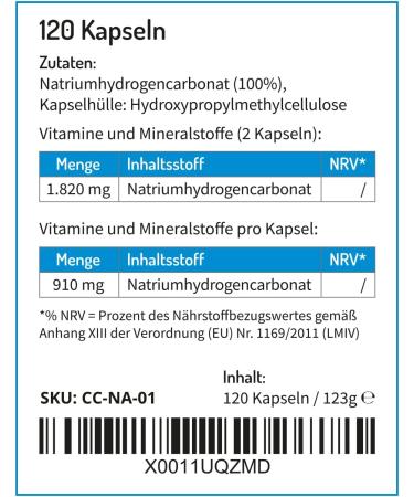 Buy Natron 120 Capsules - Vegan Sodium Hydrogen Carbonate Enteric-Coated Made in Germany - Buy Online on GoSupps.com