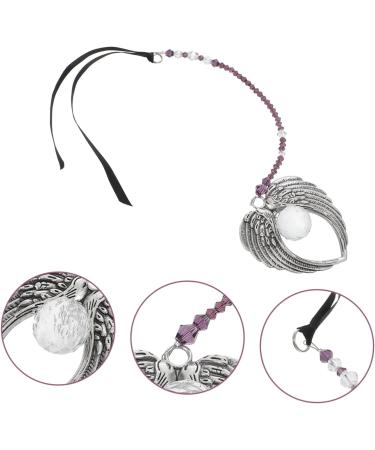 Anneome crystal pendant christmas hanging wing decor memorial ornaments with wings hanging wing ornament 39x6.5cm Violet - Buy Online on GoSupps.com