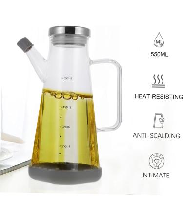 Zerodeko 1pc Oil Can Olive Oil Glass Dispenser Kitchen Oil Bottle Oil Pot Soy Sauce Container Glass Sauce Bottle Cooking Oil Glass Oil Container Household Stainless Steel Water Dispenser - Buy Online on GoSupps.com