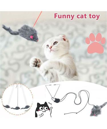 Interactive Hanging Retractable Cat Mouse Toy | Fun Door Bouncing Mouse Toy for Cats | Plush Mice Play Supplies - Buy Online on GoSupps.com