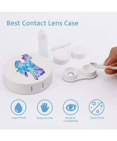 Wyoming Logo Round Case For Contact Lens Kit Storage Box with Mirror Printed - Buy Online on GoSupps.com