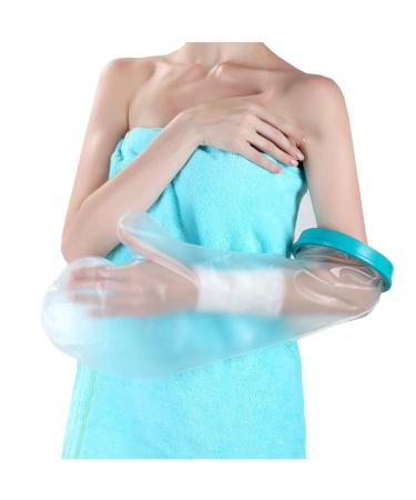 Fasola Cast Cover Arm Waterproof for Shower Adult Plaster Hand Sleeve Dressing Protector for Broken Wrist Elbow Fingers Wound Burns Reusable Cast Bag Full Arm Keep Wounds & Bandage Dry M