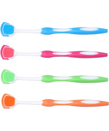 Portable Plastic Tongue Scraper Set - 4-Part Tongue Cleaner for Travel | Breath Freshener & Oral Care Tool - Buy Online on GoSupps.com