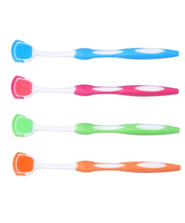 Plastic Travel Tongue Scraper Portable Breath Freshener Tongue Brush Cleaner for Oral Care
