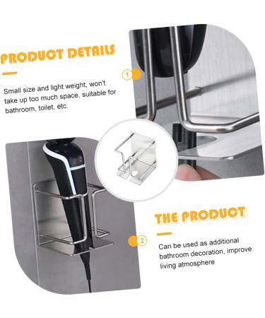 Minkissy Electric Shaver Holder - Stainless Steel Razor Hook Wall Bracket for Safety & Organization | Durable & Stylish Bathroom Storage - Buy Online on GoSupps.com