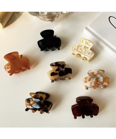 Stylish Tortoise Shell Hair Clips for Women & Girls - 4 Pcs Mini Hair Claws, Non-Slip Jaw Clamp for Thin & Thick Hair - Buy Online on GoSupps.com
