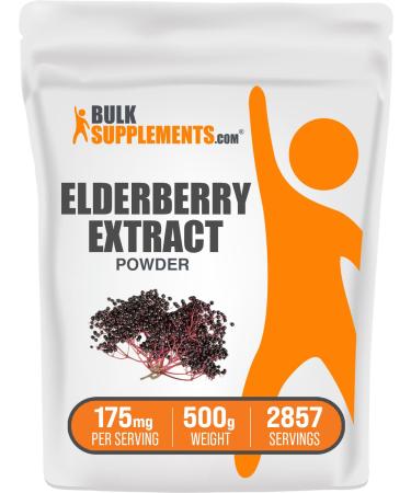 BULKSUPPLEMENTS.COM Elderberry Extract Powder - Elderberry Supplements - Black Elderberry - Elderberry Powder - Immune Support - 175mg of Elderberry Extract per Serving (500 Grams - 1.1 lbs) 1.1 Pound (Pack of 1)