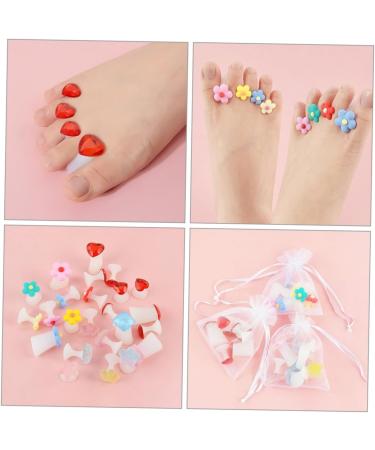 WOFASHPURET 24 Pcs Manicure Finger Splitter Rubber Toe Straightener Gel Toe Separators Flower Toe Separators Toe Stretcher Dividers Toe Separator Pedicure Partition Silica Gel Rhinestones - Buy Online on GoSupps.com
