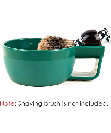LinkidiA Green Plastic Shaving Bowl - Non-Slip Handle Large Capacity Easy Foam Grooves for Men | International Shipping - Buy Online on GoSupps.com