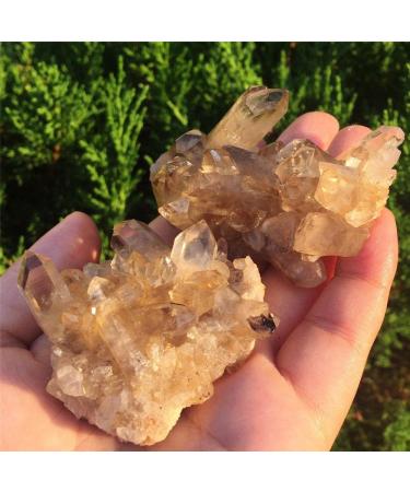 Crystal Rough Natural Crystal Rough Natural Lemon Yellow Quartz Crystal Original Stone Cluster Quartz Specimen Stone Smoked Yello Crystal Cluster Decoration 1pcs 60g--70g - Buy Online on GoSupps.com