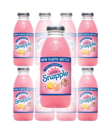 Snapple Pink Lemonade, All Natural, 16 Fl Oz (Pack of 8, Total of 128 Fl Oz)