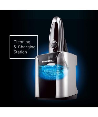Panasonic Arc5 Electric Razor for Men - 5 Blades Shaver with Sensor Technology | Wet Dry, Silver - Includes Trimmer and Automatic Clean/Charge Station - Buy Online on GoSupps.com
