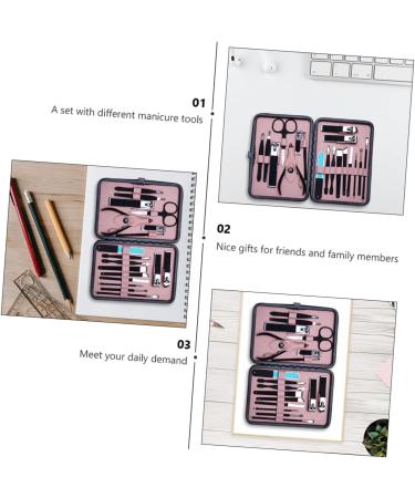 Ipetboom 1 Nail Set Nail Grooming Kit Nail Tools for Nail Art Nail Scraper Nail Stamping Polish Thick Nail Trimmer Nail Kits Cuticle Stainless Steel Pink Spatula Cosmetic - Buy Online on GoSupps.com
