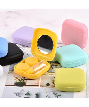 Laurag Candy-Colored Portable Contact Lens Container with Tweezers & Suction Rod - Easy Small Matte Finish for International Shipping - Buy Online on GoSupps.com