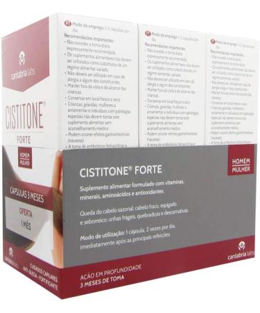 Cantabria Labs Cistitone Strong Pack Hair And Nails 3x60caps - Buy Online on GoSupps.com